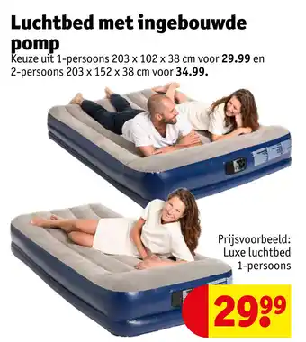Luchtbed met ingebouwde pomp
