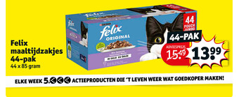 Kruidvat Felix maaltijdzakjes 44-pak aanbieding