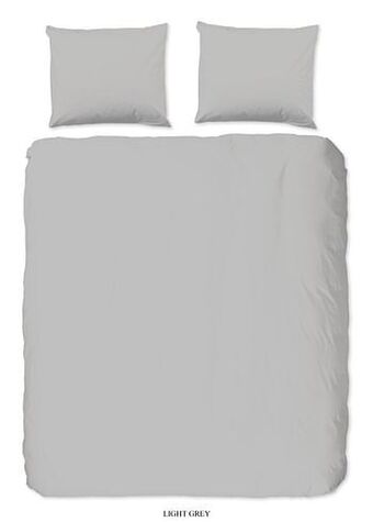 De Matrassen Gigant Dekbedovertrek 140x220 Good Morning katoen strijkvrij licht grijs aanbieding