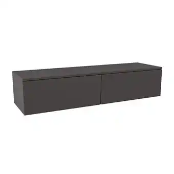Sawiday MONDIAZ ALAN MODULE SMALL onderkast 140x41x30cm 2 lades Push to open MDF Dark grey mat aanbieding