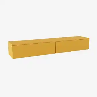 Sawiday MONDIAZ ALAN MODULE SMALL onderkast 200x41x30cm 2 lades Push to open MDF Ocher mat aanbieding