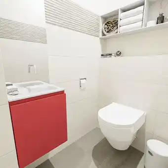 Sawiday MONDIAZ OLAN Toiletmeubel 40x30x40cm met 0 kraangaten 1 lades fire mat Wastafel Lex rechts Solid Surface Wit aanbieding