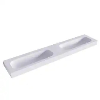 Sawiday Mondiaz STOR MEDIUM Cale vrijhangende wastafel 230cm dubbel rand 12cm aanbieding