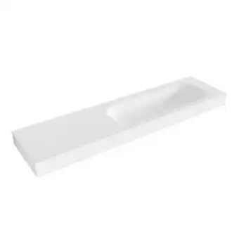 Sawiday Mondiaz BIG MEDIUM Talc vrijhangende wastafel 180cm rechts rand 12cm aanbieding