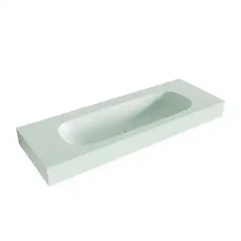 Sawiday Mondiaz STOR MEDIUM Greey vrijhangende wastafel 130cm midden rand 12cm aanbieding
