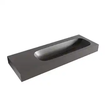 Sawiday Mondiaz STOR MEDIUM Darkgrey vrijhangende wastafel 130cm rechts rand 12cm aanbieding