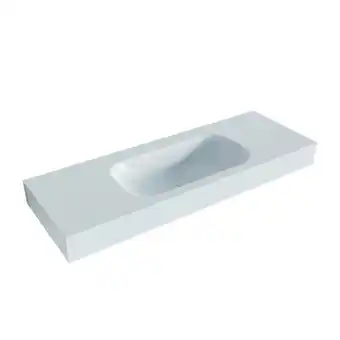 Sawiday Mondiaz BIG SMALL Clay vrijhangende wastafel 130cm midden rand 12cm aanbieding