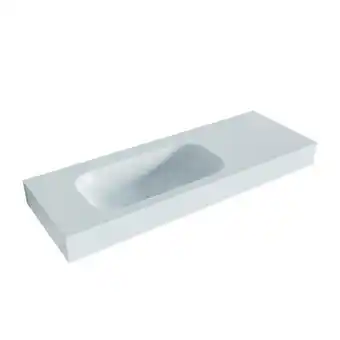 Sawiday Mondiaz BIG SMALL Clay vrijhangende wastafel 130cm links rand 12cm aanbieding