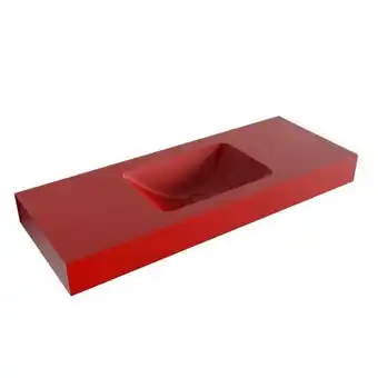 Mondiaz LEAF Fire vrijhangende wastafel 120cm midden rand 12cm