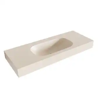 Sawiday Mondiaz STOR SMALL Linen vrijhangende wastafel 120cm midden rand 12cm aanbieding