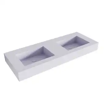 Sawiday Mondiaz EDGE Cale vrijhangende solid surface wastafel 120cm dubbel rand 12cm aanbieding