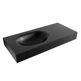 Sawiday Mondiaz MOON Urban vrijhangende wastafel 100cm links rand 12cm aanbieding