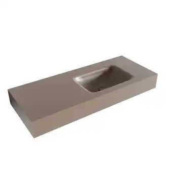 Sawiday Mondiaz GRUNNE Smoke vrijhangende wastafel 100cm rechts rand 12cm aanbieding