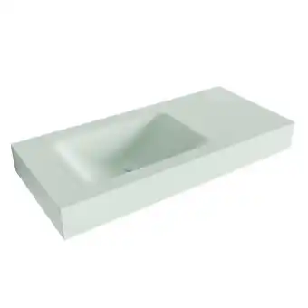 Sawiday Mondiaz CLOUD Greey vrijhangende wastafel 100cm links rand 12cm aanbieding