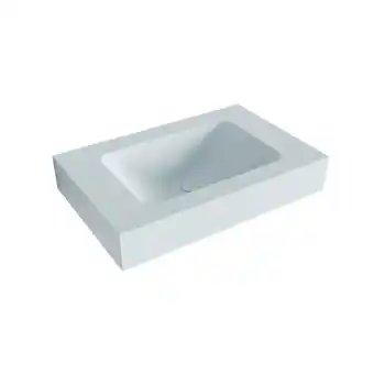Sawiday Mondiaz LEAF Clay vrijhangende wastafel 70cm Positie wasbak midden rand 12cm aanbieding