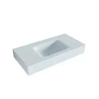 Sawiday Mondiaz GRUNNE Clay vrijhangende wastafel 80cm midden rand 12cm aanbieding