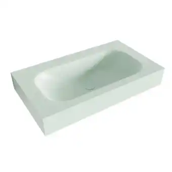 Sawiday Mondiaz BIG SMALL Greey vrijhangende wastafel 80cm midden rand 12cm aanbieding