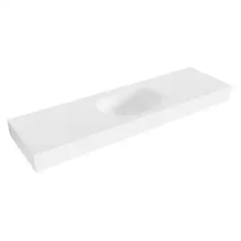 Sawiday Mondiaz MOON Talc vrijhangende wastafel 160cm midden rand 12cm aanbieding