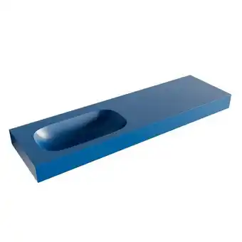 Sawiday Mondiaz STOR SMALL Jeans vrijhangende wastafel 160cm links rand 12cm aanbieding