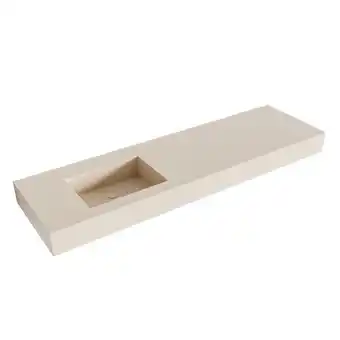 Sawiday Mondiaz EDGE Linen vrijhangende wastafel 160cm links rand 12cm aanbieding