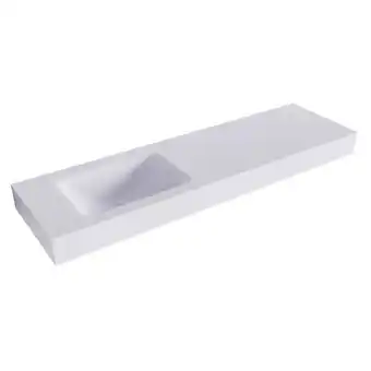 Sawiday Mondiaz CLOUD Cale vrijhangende wastafel 160cm links rand 12cm aanbieding