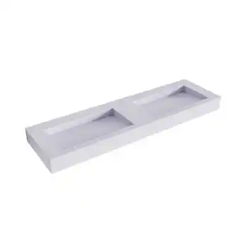 Sawiday Mondiaz AVON Cale vrijhangende solid surface wastafel 160cm dubbel rand 12cm aanbieding