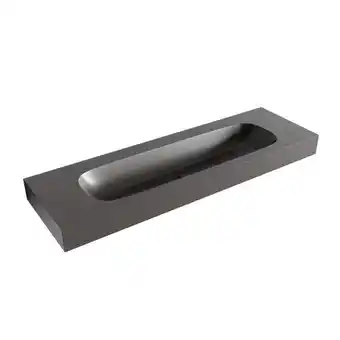 Sawiday Mondiaz STOR LARGE Darkgrey vrijhangende wastafel 150cm midden rand 12cm aanbieding