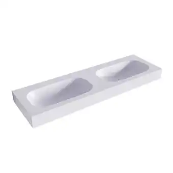 Sawiday Mondiaz STOR SMALL Cale vrijhangende wastafel 150cm dubbel rand 12cm aanbieding