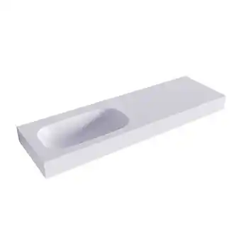 Sawiday Mondiaz STOR SMALL Cale vrijhangende wastafel 150cm links rand 12cm aanbieding