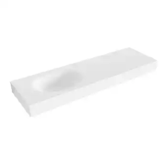 Sawiday Mondiaz MOON Talc vrijhangende wastafel 150cm Positie wasbak links rand 12cm aanbieding
