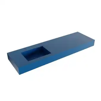 Sawiday Mondiaz EDGE Jeans vrijhangende wastafel 150cm links rand 12cm aanbieding