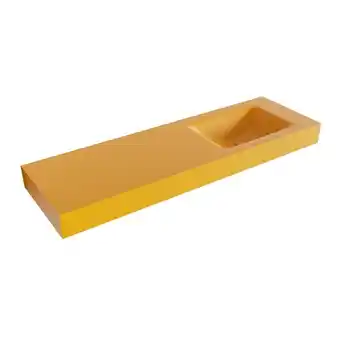 Sawiday Mondiaz CLOUD Ocher vrijhangende wastafel 150cm rechts rand 12cm aanbieding