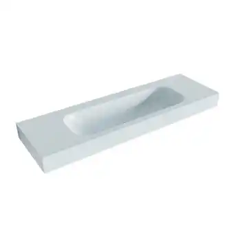 Sawiday Mondiaz BIG MEDIUM Clay vrijhangende wastafel 150cm midden rand 12cm aanbieding