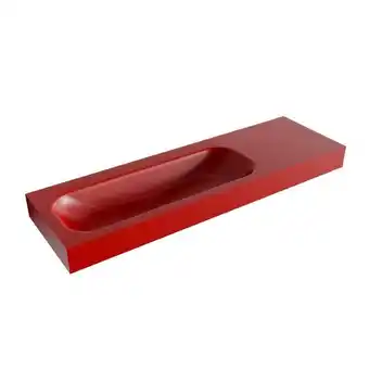 Sawiday Mondiaz BIG MEDIUM Fire vrijhangende wastafel 150cm links rand 12cm aanbieding