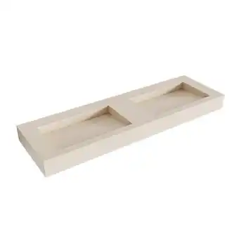Sawiday Mondiaz AVON Linen vrijhangende solid surface wastafel 150cm dubbel rand 12cm aanbieding