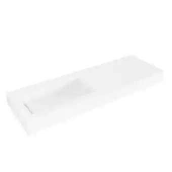 Sawiday Mondiaz ZINK Talc vrijhangende wastafel 140cm Positie wasbak links rand 12cm aanbieding