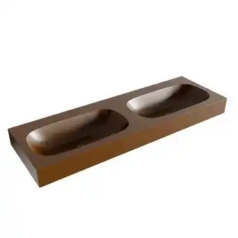 Sawiday Mondiaz STOR SMALL Rust vrijhangende wastafel 140cm dubbel rand 12cm aanbieding