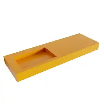 Sawiday Mondiaz AVON Ocher vrijhangende wastafel 140cm links rand 12cm aanbieding