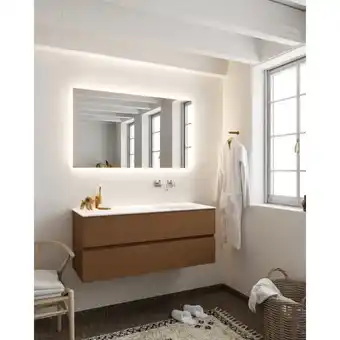 Sawiday MONDIAZ VICA 120cm badmeubel rust 2 lades wastafel moon rechts zonder kraangat aanbieding