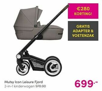 Baby & Tiener Mutsy icon leisure fjord 2-in-1 kinderwagen aanbieding