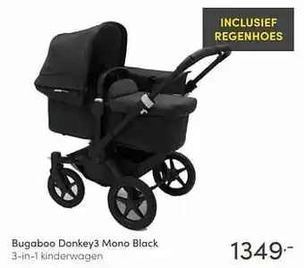 Baby & Tiener Bugaboo donkey3 mono black 3-in-1 kinderwagen aanbieding