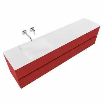 Sawiday MONDIAZ VICA 200cm badmeubel fire 4 lades wastafel cloud links zonder kraangat aanbieding