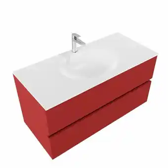 Sawiday MONDIAZ VICA 100cm badmeubel fire 2 lades wastafel moon midden met 1 kraangat aanbieding