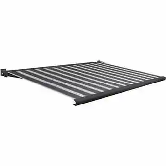 Brico Domasol zonnetent elektrisch ’Factor 20-A’ blauw/wit smalle strepen 350 x 250 cm aanbieding