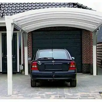 Scala carport in metaal crème opaal 3,2 x 7 m