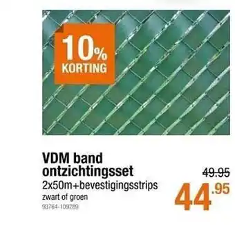 VDM Band Ontzichtingsset 10% Korting
