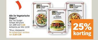 Albert Heijn Alle De Vegetarische Slager 25% Korting aanbieding