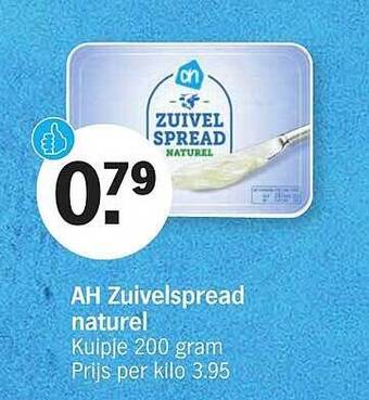 Albert Heijn Ah Zuivelspread Naturel aanbieding