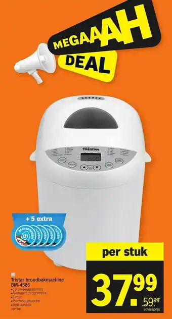 Albert Heijn Tristar Broodbakmachine Bm-4586 aanbieding