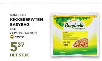 Bidfood Bonduelle Kikkererwten Easybag aanbieding